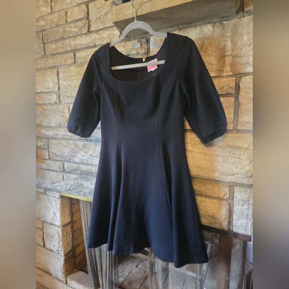 New Kate Spade Puff Sleeve Black Dress Medium